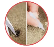 Burn damage on carpet